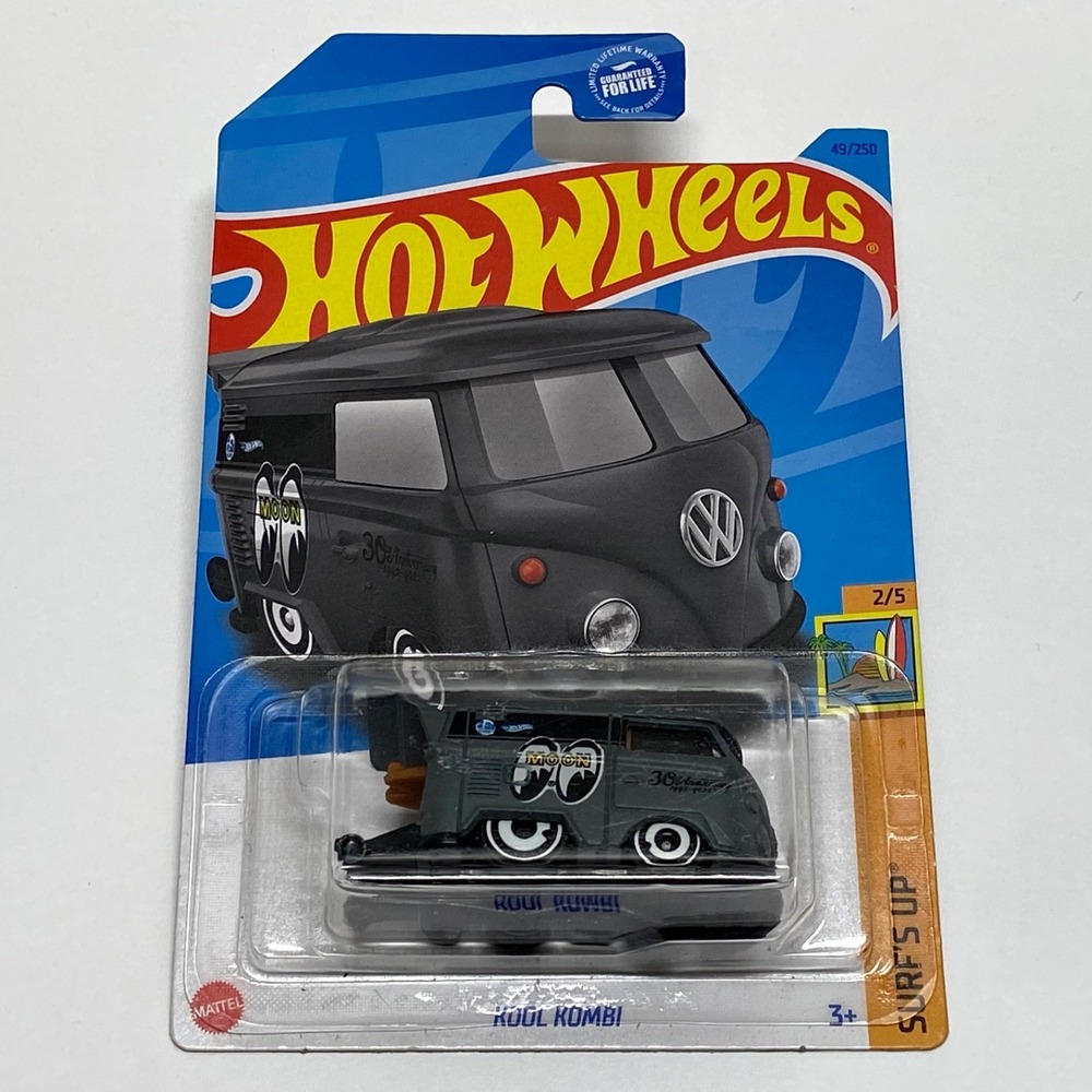 Hot Wheels Kool Kombi Volkswagen Van HW 49/250 Surf's Up 2/5 Gray Mooneyes 1/64
